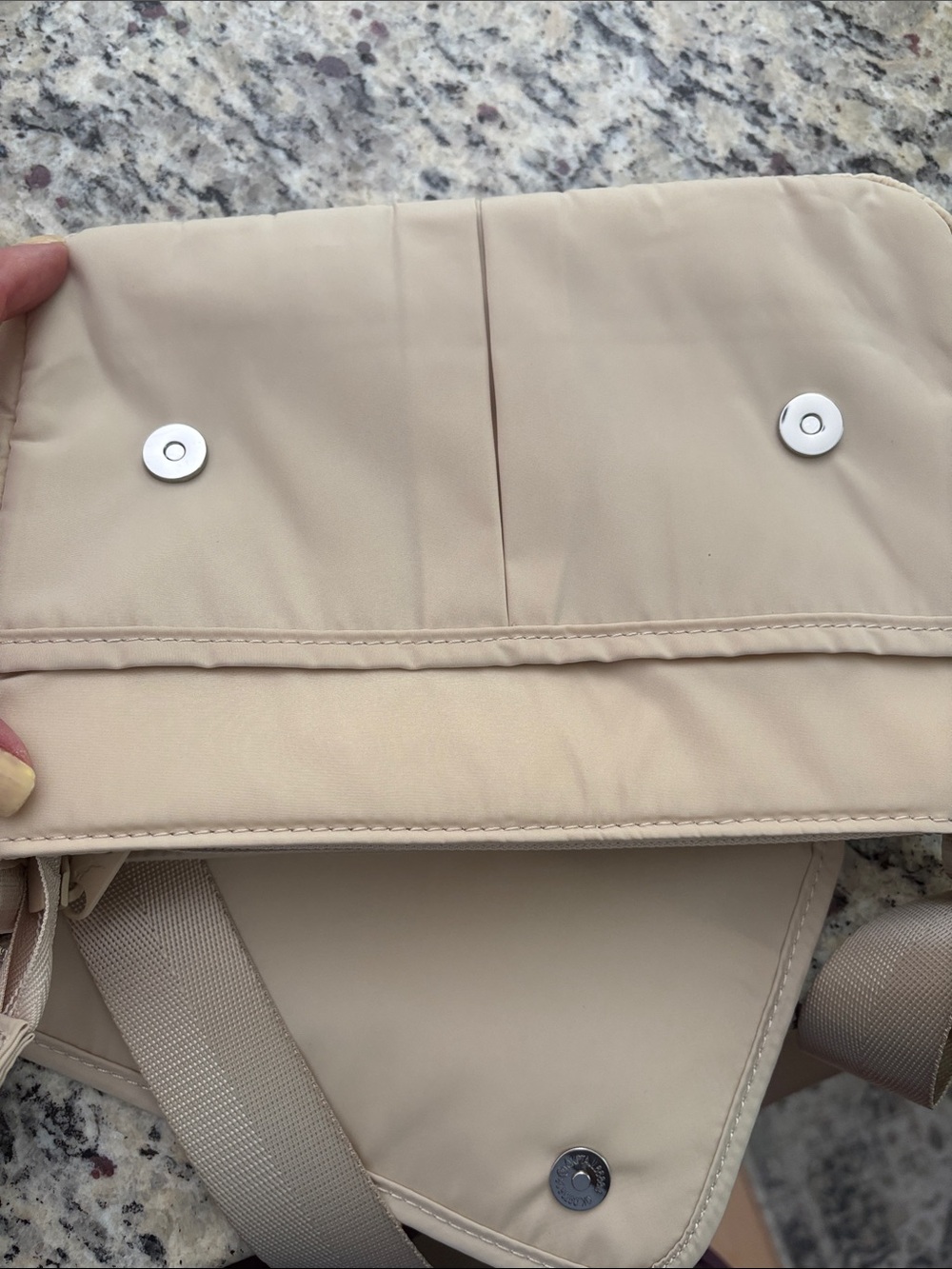 Puma Light Beige Nylon Crossbody Bag with Adjustable Strap - Picture 9 of 12